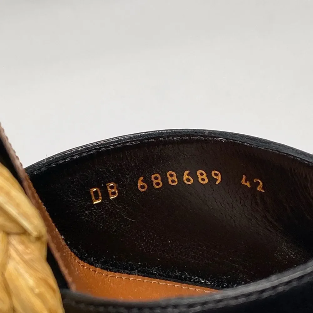 Saint Laurent Paloma 95 leather espadrille wedge sandals size 42 - Picture 12 of 16